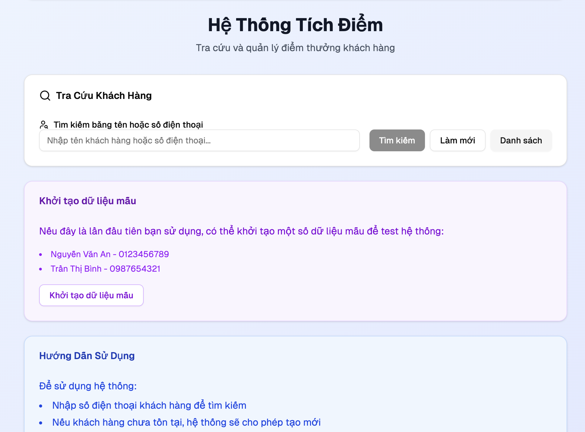 Customer Loyalty Points System